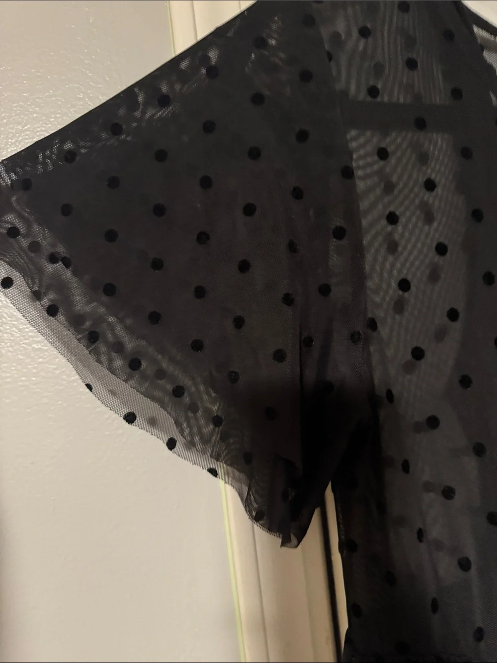 torrid Black Polka Dot Midi Dress with Flutter Sleeves - Picture 3 of 6